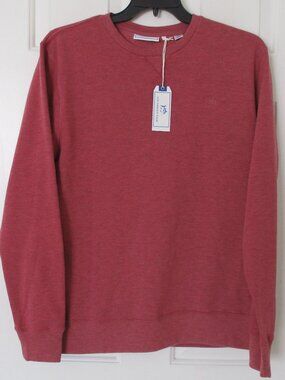 Southern Tide Mens L/S Heather Red Fleece-lined Crew Sweater NWT - Size Medium